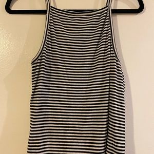 Mossimo Black & White Striped Tank Top Woman’s Large